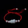 Pulsera de cuerda roja de jade pulsera cuerda tejida a mano puesto de venta al por mayor producto de Yiwu pequeño bienestar