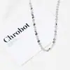 Collar de metal nuevo, joyería europea y americana, collar geométrico pequeño y fresco hecho a mano, cadena de clavícula amazónica para mujer