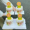 2026 Feliz Dia do Professor Decoração de Bolo Topper Buquê de Girassol Cartão de Agradecimento Inserto de Decoração para Assar