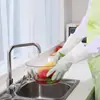 Guantes para lavar platos de dos colores, guantes de cocina gruesos de látex, guantes de goma para lavar platos, color degradado, guantes de goma para tareas domésticas, lavado de autos, limpieza