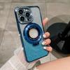 Funda de Teléfono Magnética Apple 17 con Brillo de Pedrería Adecuada para iPhone 16 Pro Max Tacto de Alta Gama 15 Cubierta Anti-Caídas