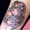 Tatuagem Adesiva Diablo Feminina À Prova D'água Duradoura Europeia e Americana Violência Lori ins Desenho Animado Fofo Flor Braço Não Refletivo Anti-Han