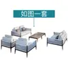 Sofá Cadeira Sofá de Rattan Teak para Exterior Pátio Jardim Sofá de Corda Pousada Varanda Rattan Exterior Impermeável Protetor Solar Sofá
