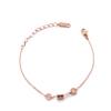 Pulsera de Cintura Pequeña para Mujer con Corazón de Niña, Pulsera Trendy Estilo Coreano Oro Rosa para Mujer, Joyería de Moda para Novia de Celebridad de Internet, Estudiante