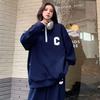 Terno Polo Waffkle Feminino Primavera e Outono Fino Ins Calças Soltas Modernas Conjunto de Duas Peças Esportivo Casual Fashion