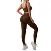 Traje de ropa de yoga sin costuras transfronterizo, sujetador deportivo de fitness, cadera, secado rápido, pantalones de fitness, traje de yoga para mujer