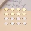 Acero Inoxidable Chapado Eléctrico Oro 18K Colgante Doble Agujero Dorado Colgante Doble para Colgar Conservación del Color Joyería con Patrón Inglés Grabable para Bricolaje
