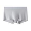 Cueca Boxer Masculina de Seda Gelada Sem Costura de Verão Respirável de Cintura Média Confortável com Camada Interna Antibacteriana de Grafeno 7A para Jovens com Sensação Refrescante