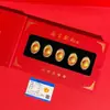Lingotes de Oro Atracción de Riqueza Tesoro Portador Caja de Regalo Adorno Oro Puro 999 Seguro Corporativo Banco Reunión Anual Souvenir Exquisito Regalo
