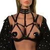 Roupa de Bambu Comércio Exterior Sexy Preto Três Pontos Role-Playing Transparente Tentador Sutiã Push-Up O0430