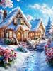 Amazon Cross-border Comércio Exterior Nova Pintura Diamante Neve Cabine DIY Diamante Adesivo Feito à Mão