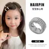 Grampo de Cabelo Redondo Totalmente Cravejado de Prata Estilo Xinxinzi para Mulheres, Grampo de Cabelo Personalizado de Alta Qualidade, Presilha Lateral, Presilha para Franja, Acessório de Cabeça