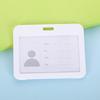 Porta credencial transparente de colores simple Tarjeta escolar de estudiante Tarjeta de autobús Portatarjetas de empleado Tarjeta de identificación de trabajo de cuello blanco Venta directa