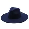 Sombrero de Ala Plana de Ala Grande para Hombre y Mujer, Pareja, Lana, Copa Plana, Sombrero de Jazz para Caballero, Otoño e Invierno, Transfronterizo Aliexpress Amazon