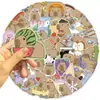 50 Lindos Pegatinas de Capibara con Borde de Colores para Decorar Taza de Agua DIY Funda de Teléfono Skateboard Cuaderno PVC Impermeable