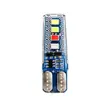 Luz de LED de Silicone T10 para Carro Luz de Cristal Pisca Sequencial de 4 Cores 3030 8 LEDs Luz de Direção Indicador de Largura Luz de Placa