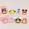 Figuras Transparentes Fofas de Brinquedo para Barracas, Acessórios DIY de Cola de Resina tipo Creme Chaveiros