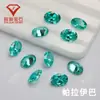 Zircón Paraíba Oval Piedra Suelta, Forma de Huevo Azul Verdoso Sintético Zircón Paraíba Cara de Anillo Gema Cubic Zirconia Venta al por Mayor