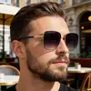 Gafas de Sol de Estilo Nuevo Europeo y Americano con Montura Cuadrada Grande Protección Solar para Exteriores Gafas de Sol para Hombre Tendencia al por Mayor Transfronterizo Gafas UV400 Gafas
