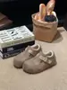 Zapatos Birkenstock Otoño e Invierno 2025 Nuevo Estilo Retro con Aumento Interno de Altura, Forrados de Borrego, Engrosados, Zapatos Cerrados, Calzado de Algodón Cálido Slip-On