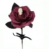 Flor Rosa Simulação Flor Falsa Profundo Afeto Caveira Vermelha Halloween Alta Flor Rosa Única Flor Artificial Caveira Esqueleto Simulado