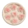 Flor de organza simulada de 5.5 cm con 5 pétalos y tela brillante, accesorio DIY para tocados, ropa, zapatos, sombreros, accesorios para el cabello y decoración de corsage