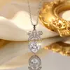 Colar da moda e popular com zircônia incrustada, com toque de alta qualidade, estilo nicho de luxo leve para mulheres, corrente de clavícula versátil e elegante, simples e que não desbota