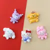 Guantes de Dibujos Animados de Cinco Dedos con Forro de Felpa para Niños, Funda para Teléfono de Pegamento Cremoso DIY Kuromi, Accesorios de Resina Hechos a Mano
