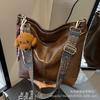 Bolso Textil de Cuero Suave Bolso Satchel para Mujer Estilo Occidental Elegante Simple Combinable Bolso Tote de Hombro de Gran Capacidad Bolso Cruzado para Mujer