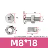 Tornillo y Tuerca Combinación de Dos Piezas para Máquina de Mascarillas y Luminarias, Acero Inoxidable 304 Tornillo y Tuerca