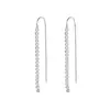 Pendientes de Hilo con Personalidad de Moda Transfronterizos Europeos y Americanos Pendientes Largos con Hilo Retorcido Onda 2024 Verano Nuevas Joyas para Mujer