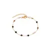 Tobillera de Acero de Titanio Empalmado con Piedras Naturales Coloridas Mixtas y Combinadas de Gama Alta para Mujer, Lujo Ligero, Nueva Moda y Exquisita Tobillera Que No Se Desvanece