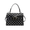 Comércio Exterior Estilo Coreano Fivela de Bolinhas 2026 Nova Moda Texturizada Bolsa de Mão Feminina Pequena Versátil Bolsa de Ombro Transversal