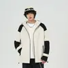 Chaqueta de hombre al por mayor, de otoño, para exteriores, moderna, estilo montaña, con bloques de color, con capucha, corte holgado, cortavientos para hombre