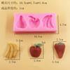 Molde de Silicona Serie de Frutas Artificiales Decoración DIY Yeso Chocolate Fondant Pastel Grado Alimenticio