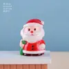 Mini Paisagem Criativa Trem de Natal Boneco de Neve Animais Pequenos Partículas Fofas Cena de Neve Paisagismo DIY Acessórios Decorativos Pequenos Enfeites
