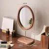Espejo estilo vintage, espejo de maquillaje de madera, decoración del hogar, espejo de mesa de pie estilo chino, espejo de tocador giratorio, espejo de mesa para dormitorio