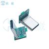 Tipo-C 24p vertical stick estirar macho goma negra 3.1 placa 90 grados vertical 16pin pad 10NF O