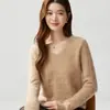 Nuevo Suéter de Cachemira para Mujer Otoño e Invierno, Cuello en V, Botones, Jersey Grueso de Manga Larga para Mujer, Ropa Interior de Punto Cálida