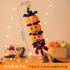 Halloween Crianças Handmade DIY Vara Torcida Cabeça de Abóbora Luminosa Colorida Mola Engraçada e Fofa Adereços de Fantasia
