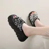 Pantuflas Slip-On 2026 con Suela Gruesa y Brillo, Sandalias de Plataforma de Verano para Mujer para Exteriores, Zapatos de Uso Diario