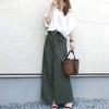 Conjunto de Duas Peças Verão 2026 Novo Estilo Japonês com Decote V, Manga Morcego, Cinto e Calça Pantalona