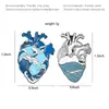 Broche Popular de Ballena de Ola Azul de Aliexpress Broche de Corazón de Esmalte de Aleación Insignia de Mezclilla