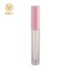 Tubo de Brillo Labial Rosa de 5 ml Tubo Largo de Brillo Labial Material de Empaque Transparente Brillo Labial Botella de Aceite Labial Tubo Vacío de Fondo Grueso Botella de Muestra Reenvasada