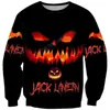 2023 Código Europeo y Americano Europeo Impresión 3D Casual Ropa de Hombre Sudadera con Capucha Sudadera con Capucha Estampado de Halloween Comercio Exterior Amazon