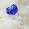 Flor artificial de cristal transfronteriza directa de fábrica, artesanía de vidrio para mostrador, decoración creativa para boda, adornos de rosa de cristal