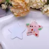 Estrela Cadente de Cinco Pontas Infantil e Fofa Impressa Acessórios de Carro de Acrílico Acessórios de Cabelo DIY Presilha Lateral Ímã de Geladeira Capa de Celular