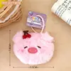 Novo design original: Pingente de bolsa de moedas de pelúcia de flor de girassol, pequena bolsa de armazenamento para fones de ouvido de meninas, cabos de dados e joias