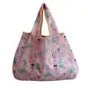 En Stock Bolso de Almacenamiento de Tela Oxford Encriptada Ecológico Portátil Plegable Bolsa de Compras para Supermercado Bolso Tote para Mujer Bolso de Mano para Regalo