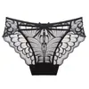 Pantaletas de Encaje Estilo Pura Pasión, Transparentes de Malla Femeninas de Tiro Bajo, Calzones Calientes y Sensuales, Pantalones Cortos de Algodón Puro en la Entrepierna para Mujer
